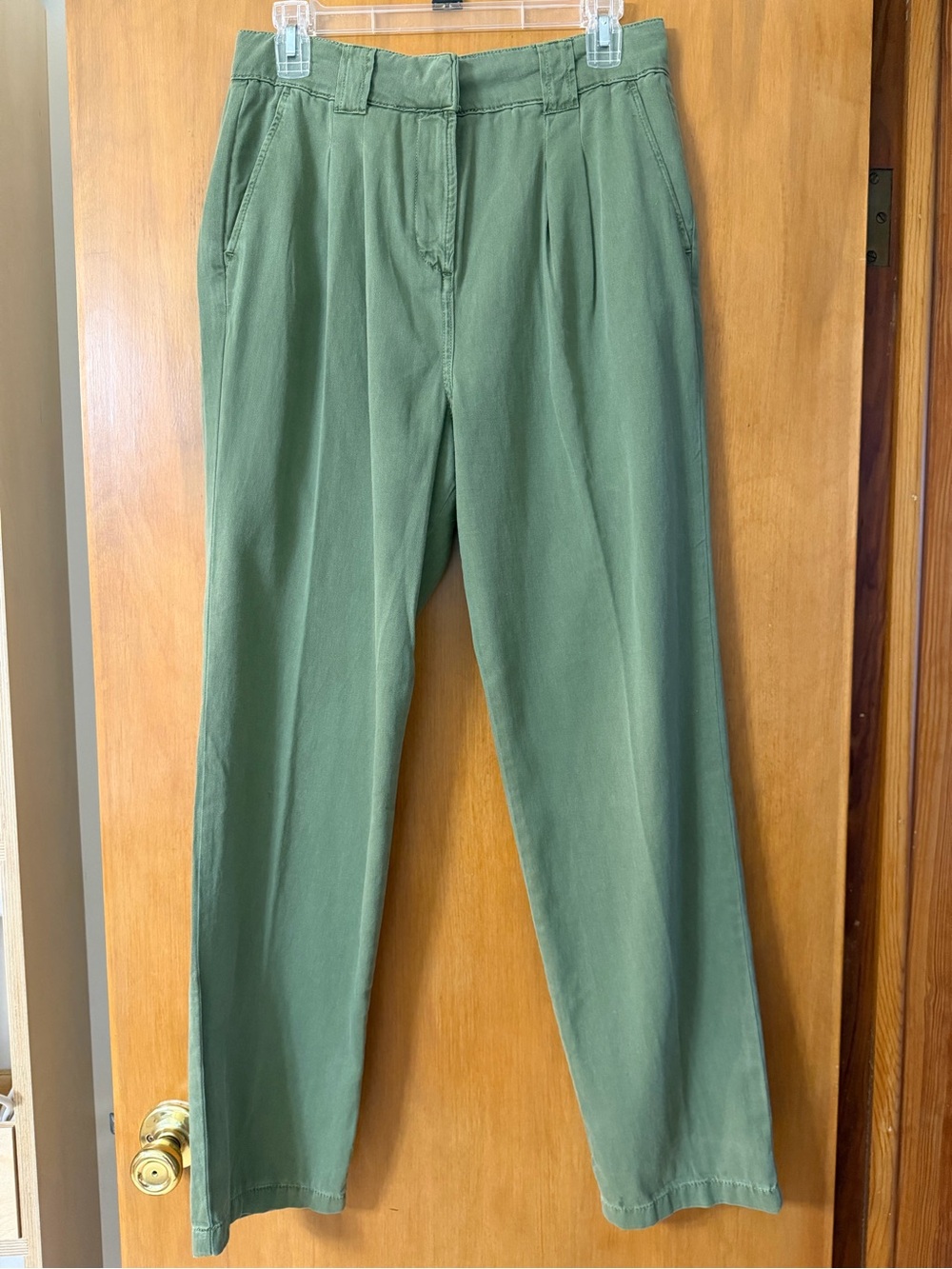 Boden Women’s Olive Green Straight-Leg Trousers
